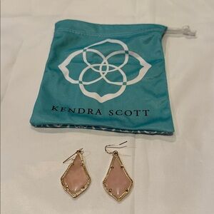 Kendra Scott Pink and Gold Geometric Earrings